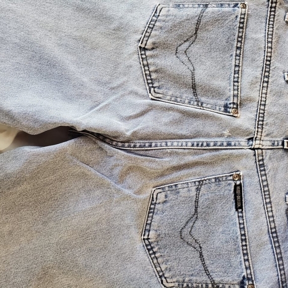 Harley-Davidson Vintage Relaxed Classic Logo High Rise Sz 14x28 Biker Bl… - Picture 8 of 11